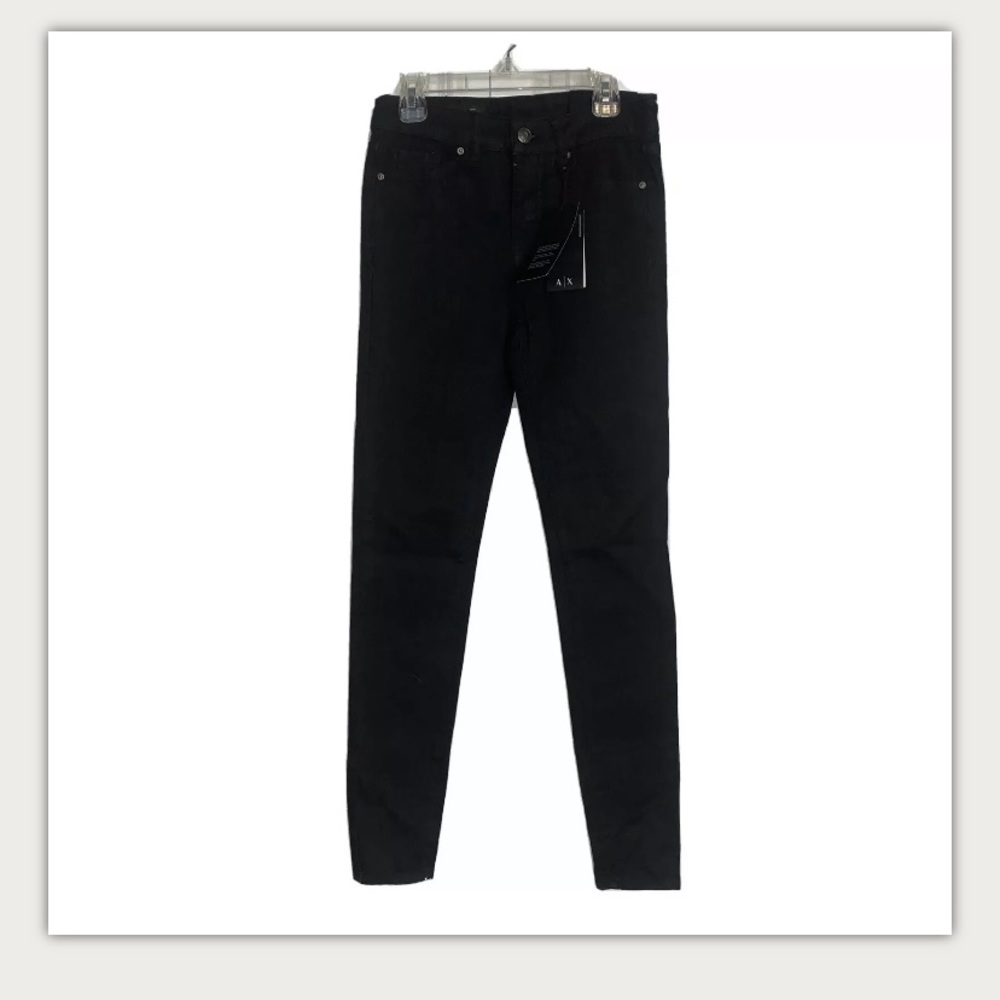 Armani Exchange AX Super Skinny Black Jeans 24